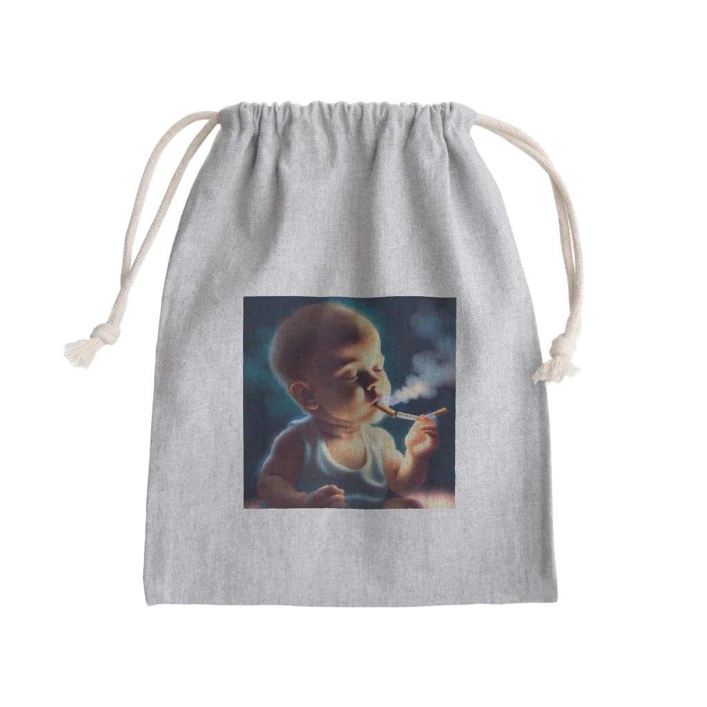 Baby smokerのBabyくん Mini Drawstring Bag