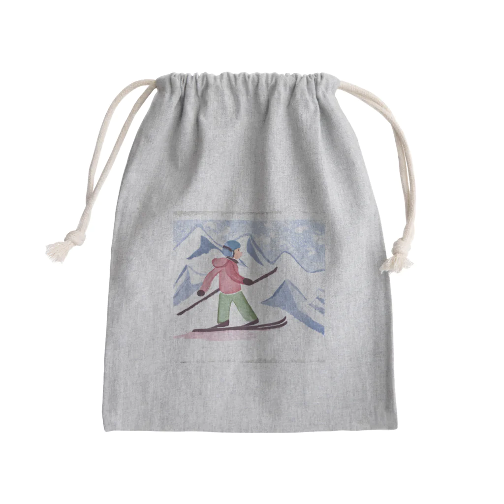 とみのスキーがすき Mini Drawstring Bag