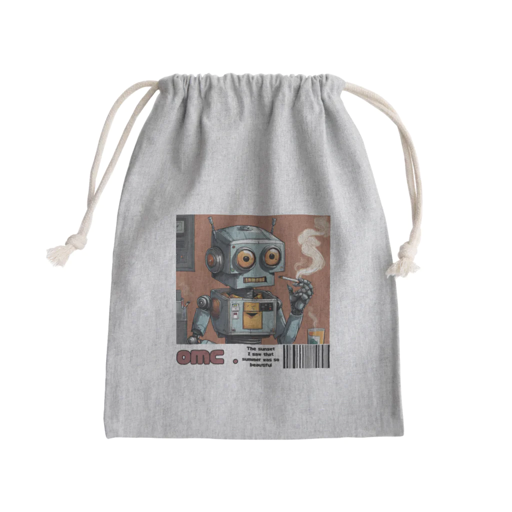 おもちショップの一服ロボくん Mini Drawstring Bag