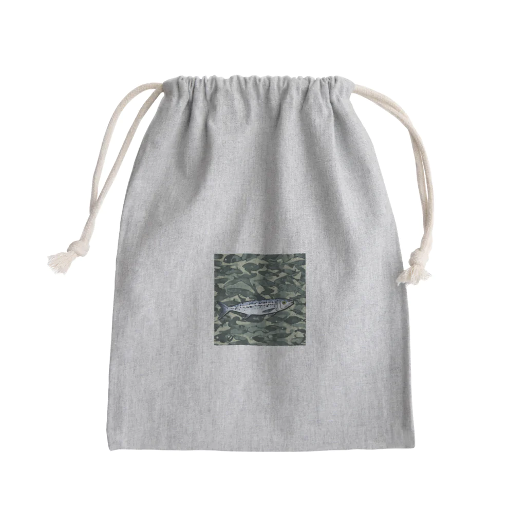 空と海の釣り好きサワラvr.2 Mini Drawstring Bag