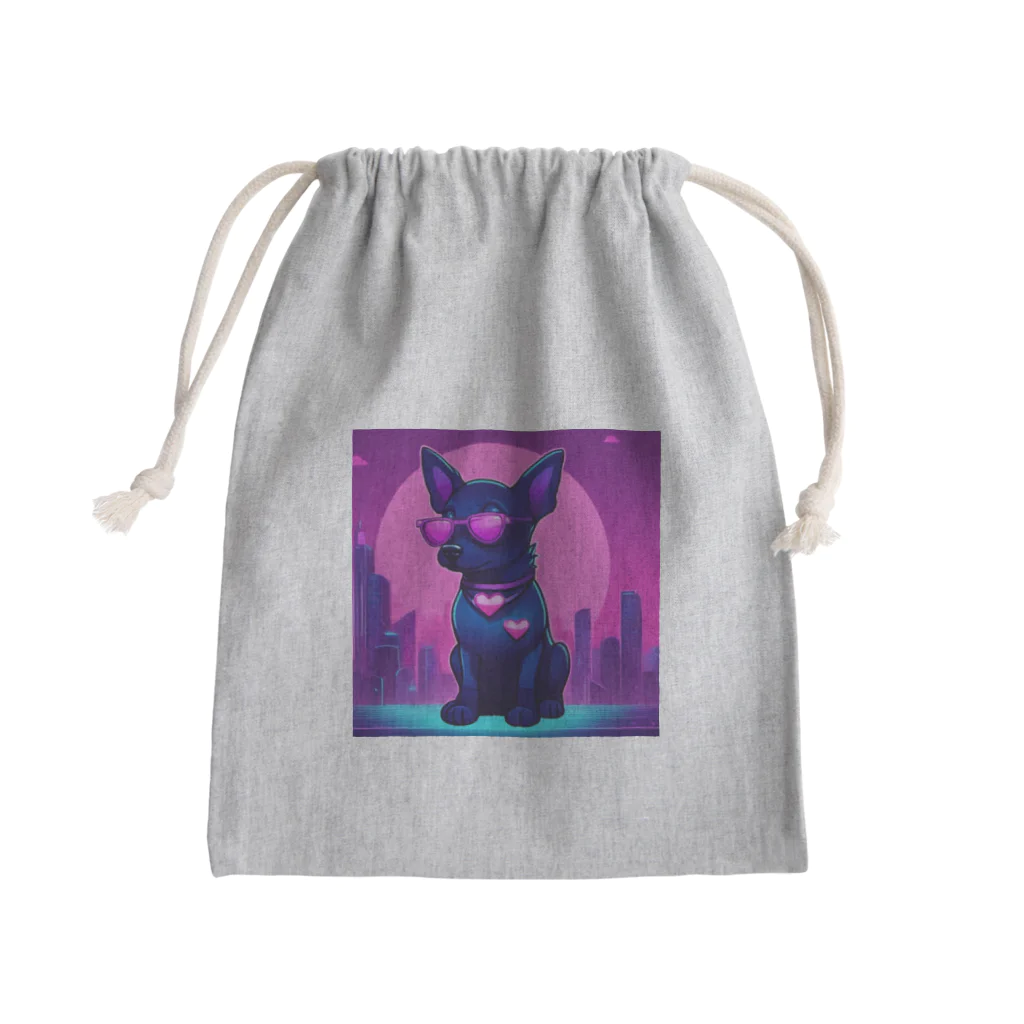 k-famのファッションドッグ・ピンク Mini Drawstring Bag