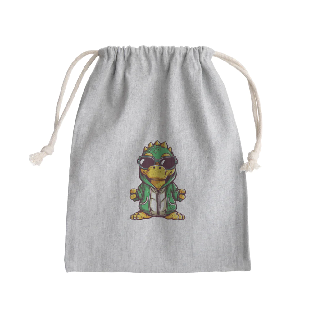 Vasetti_pressのパーカーを着たワニ Mini Drawstring Bag