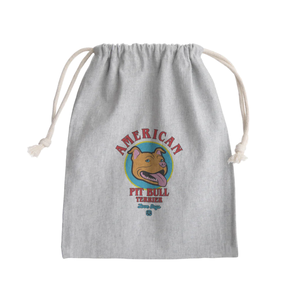 LONESOME TYPE ススのLove❤️Dogs（アメリカンピットブルテリア・オルタナティブ） Mini Drawstring Bag