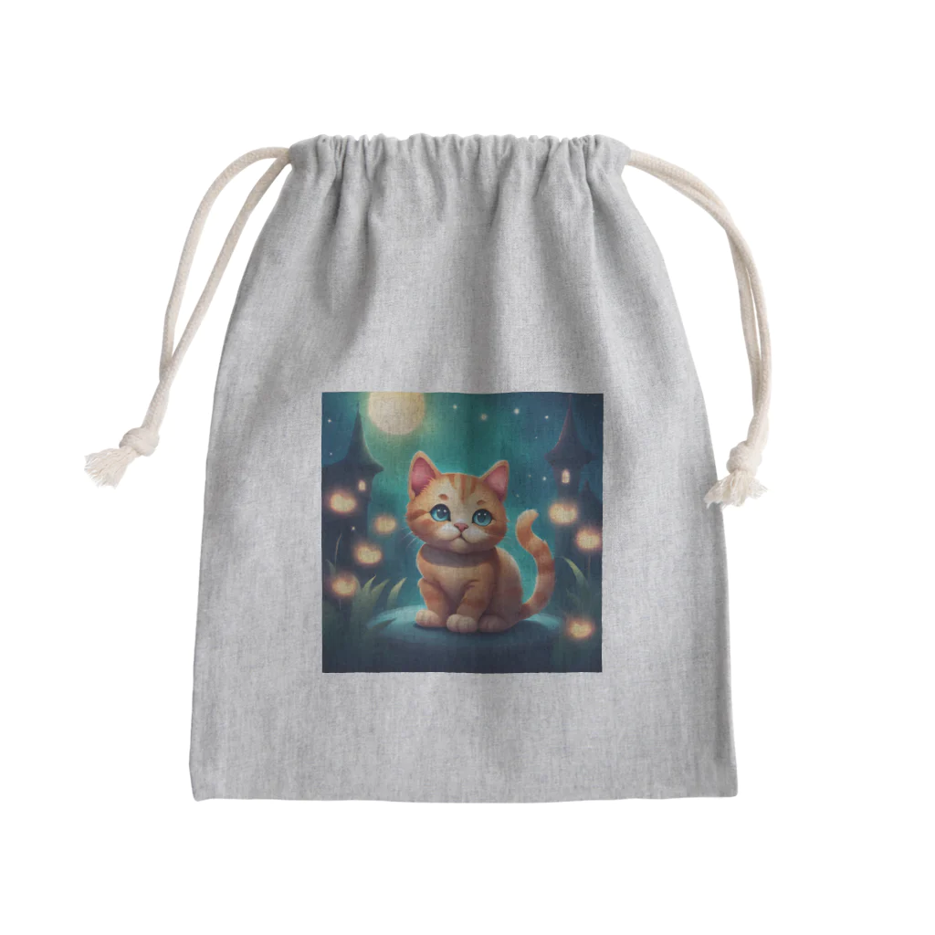 春乃遊羽アイディアイラストショップの可愛い猫のイラスト Mini Drawstring Bag