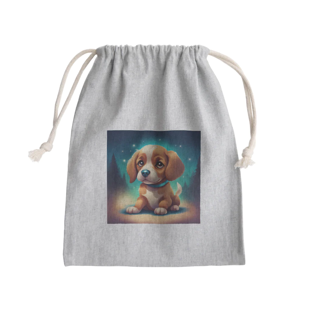 春乃遊羽アイディアイラストショップの可愛い犬のイラスト Mini Drawstring Bag