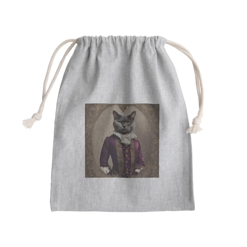 こっちを見る貴族ネコショップのこっちを見る貴族ネコ5 Mini Drawstring Bag