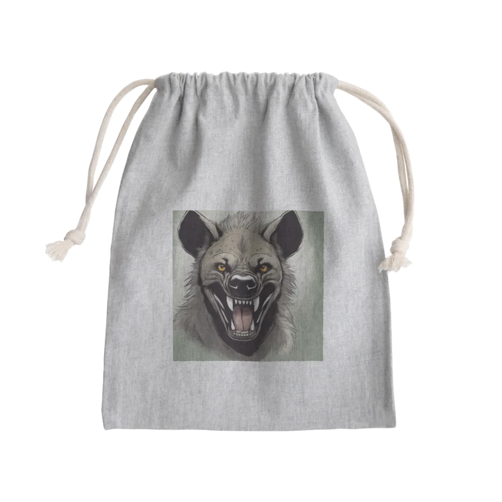 京都イラスト工房の動物シリーズ24：ハイエナ Mini Drawstring Bag