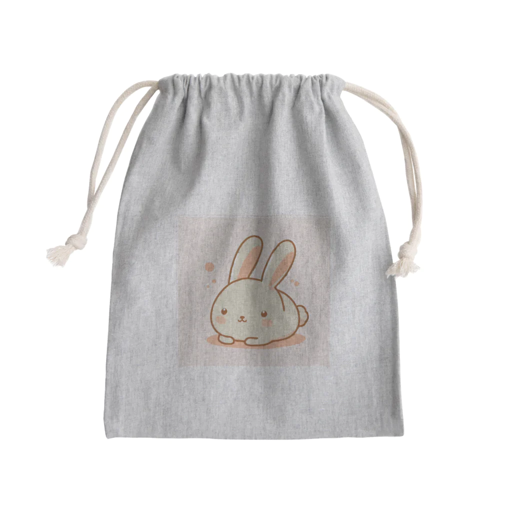 SAKIのウサギのシンプルで可愛いカラーイラスト Mini Drawstring Bag