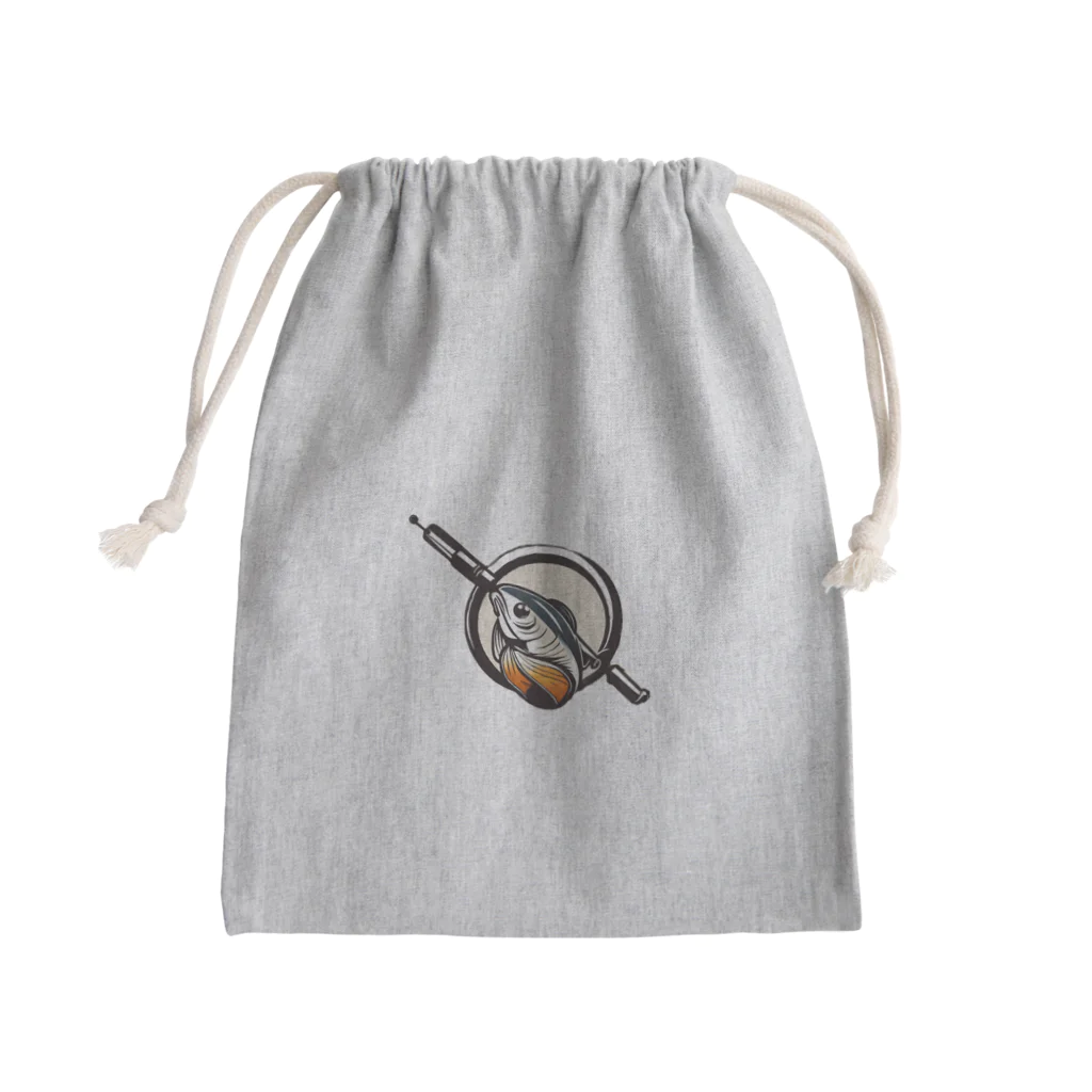 黒猫くんのラブフィッシング Mini Drawstring Bag