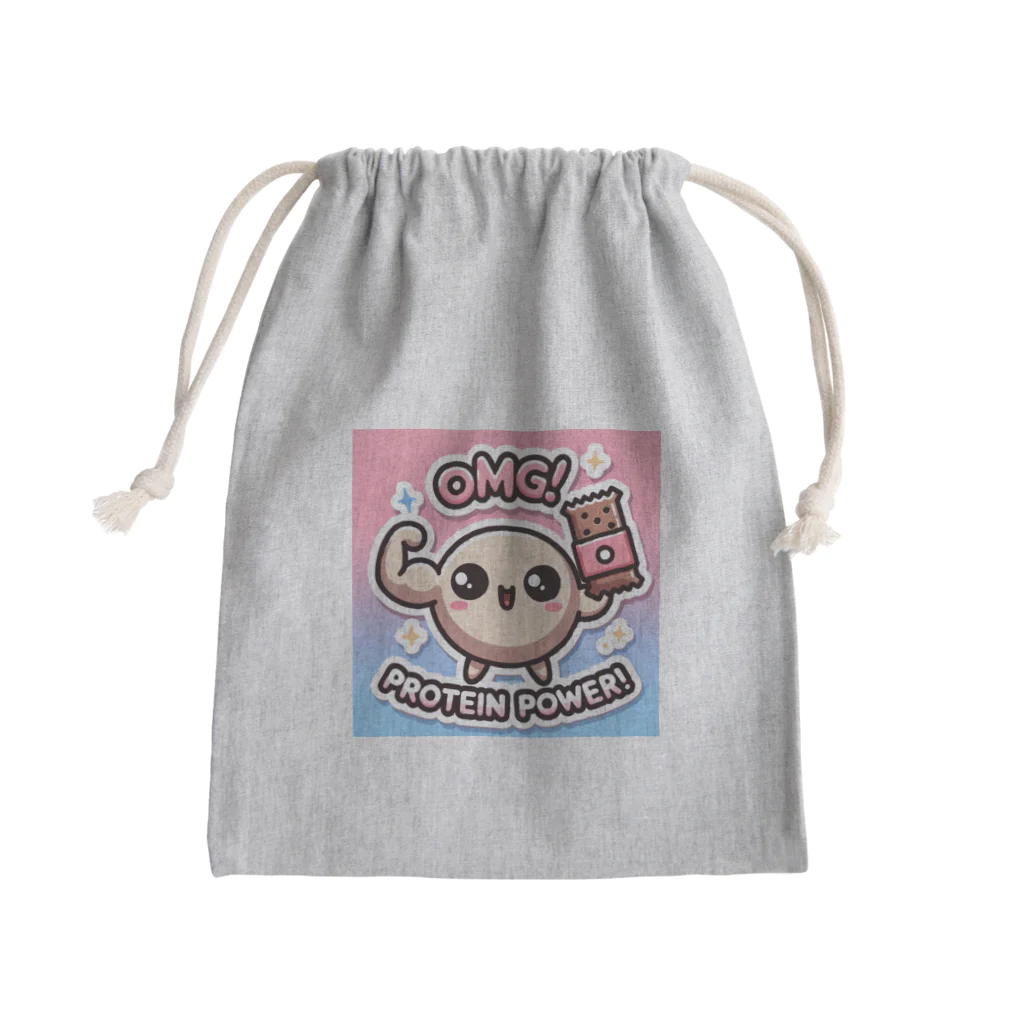 burusukaruのプロテインパワー Mini Drawstring Bag