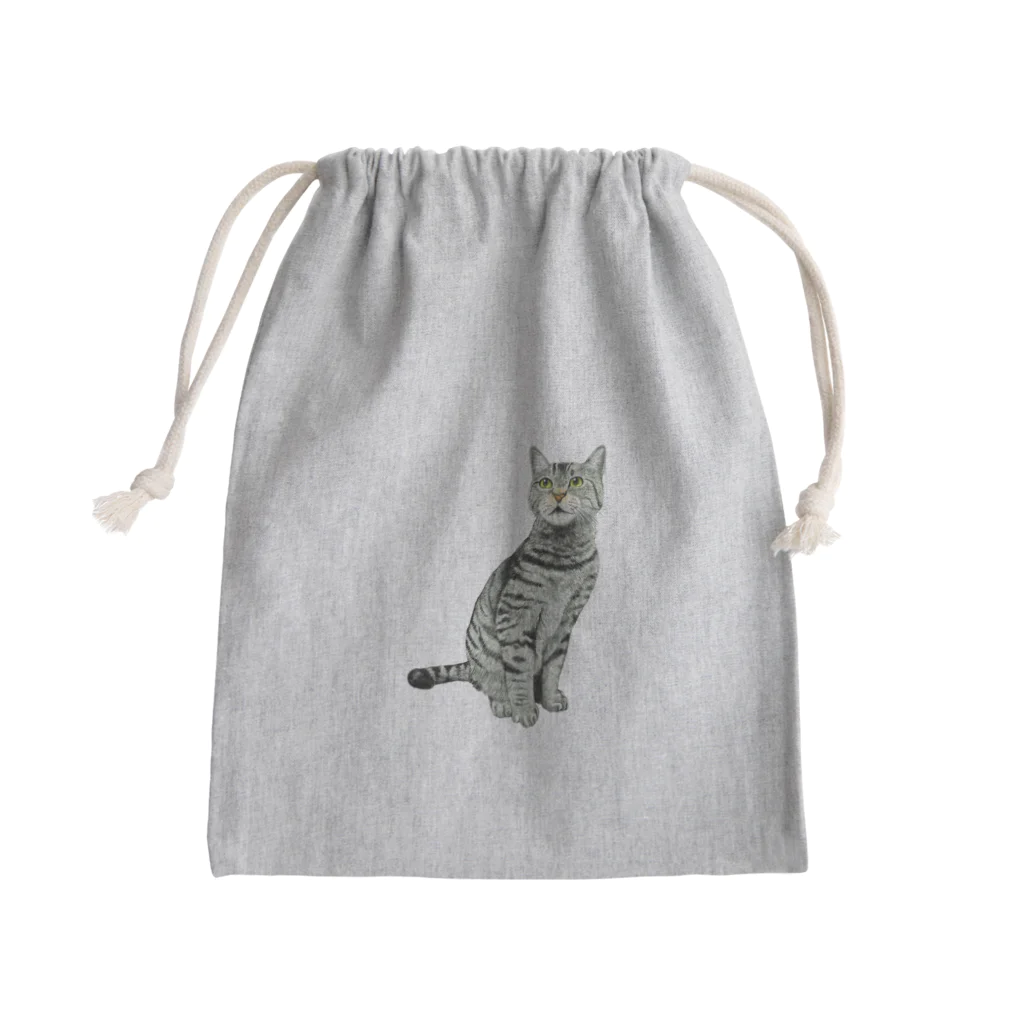 もっち（mocchi）のキジトラ猫ちゃん文字ナシ Mini Drawstring Bag