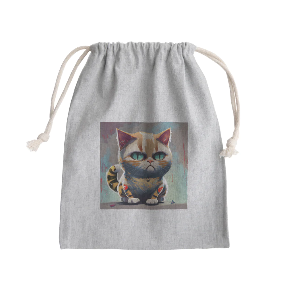 burusukaruの猫のタイガーくん Mini Drawstring Bag