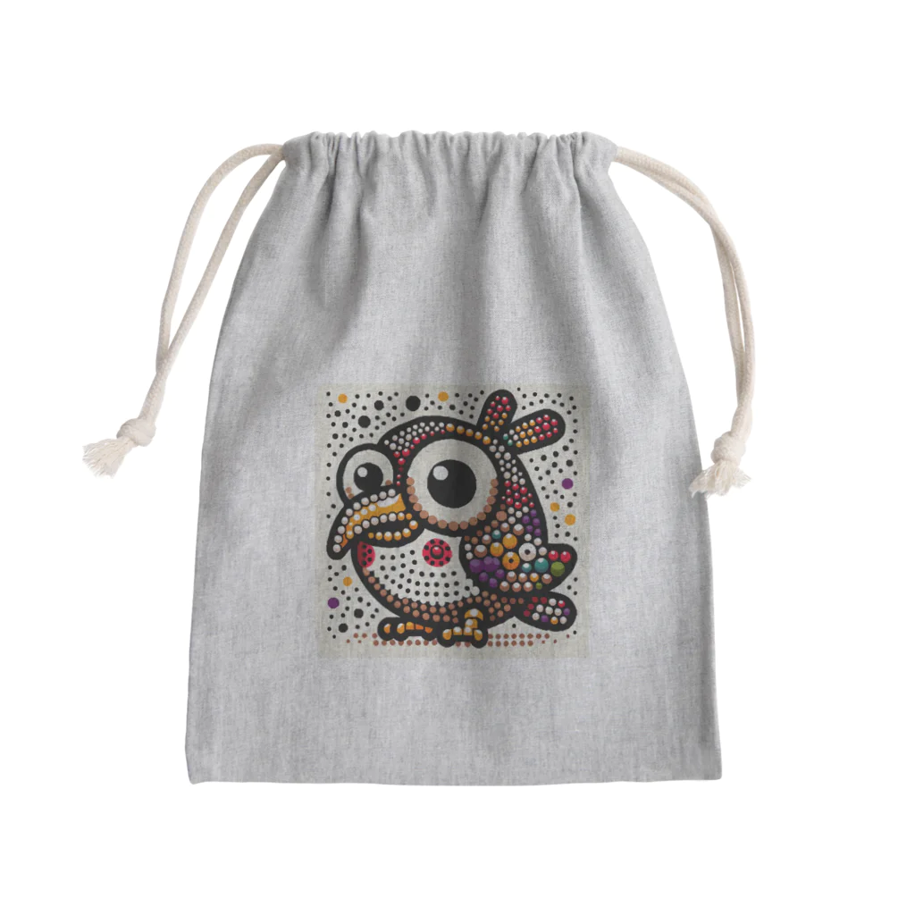 ROCKSWEBのビーズ　小鳥さん Mini Drawstring Bag