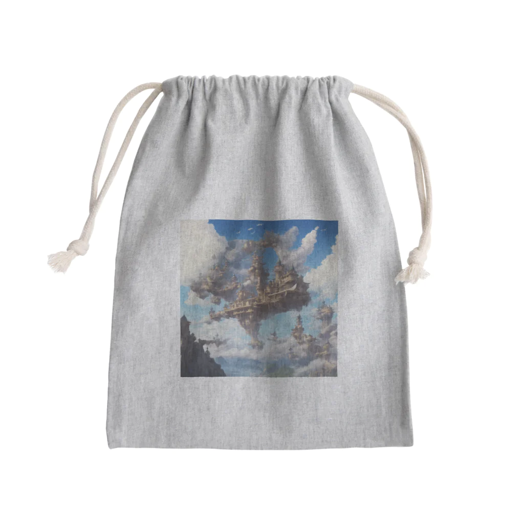 SetsunaAIの空に浮かぶ島のファンタジーグッズ Mini Drawstring Bag