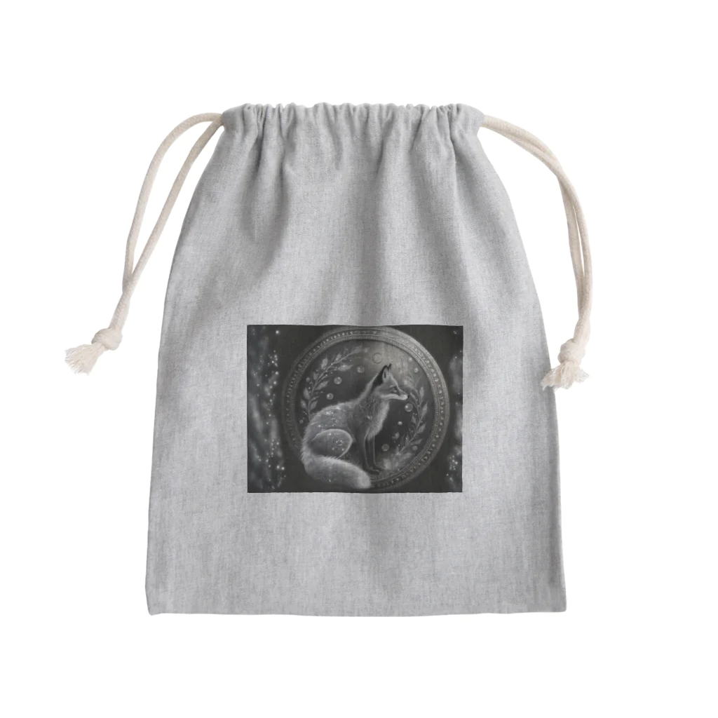 Shihiroのギンギツネのコイン Mini Drawstring Bag