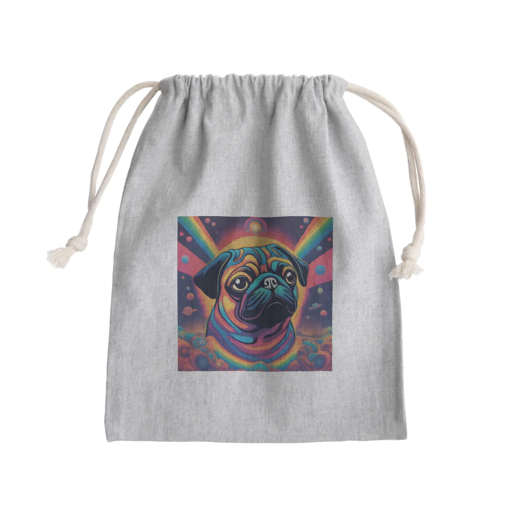 Anniversary TRIBEのあにとら【パグ】 Mini Drawstring Bag