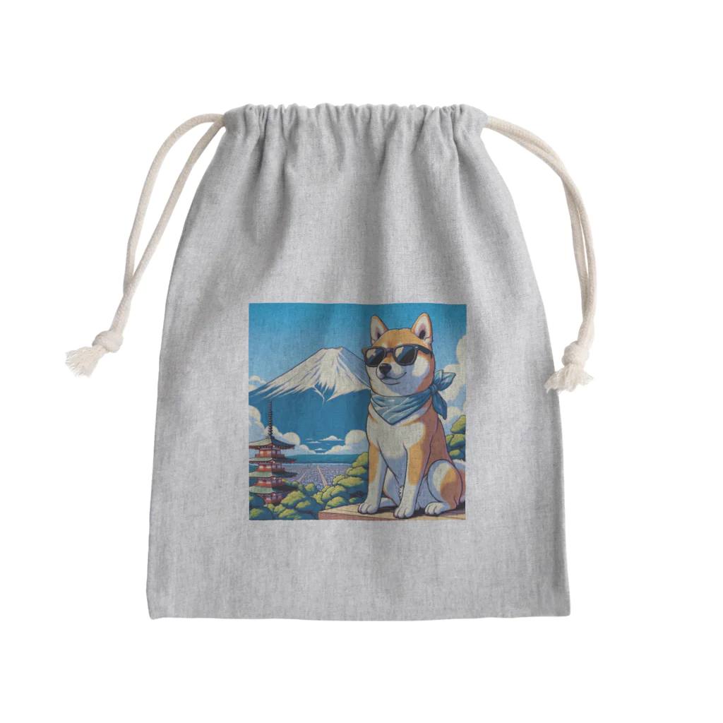 ピヨっこのサングラス犬　【銀次郎】 Mini Drawstring Bag