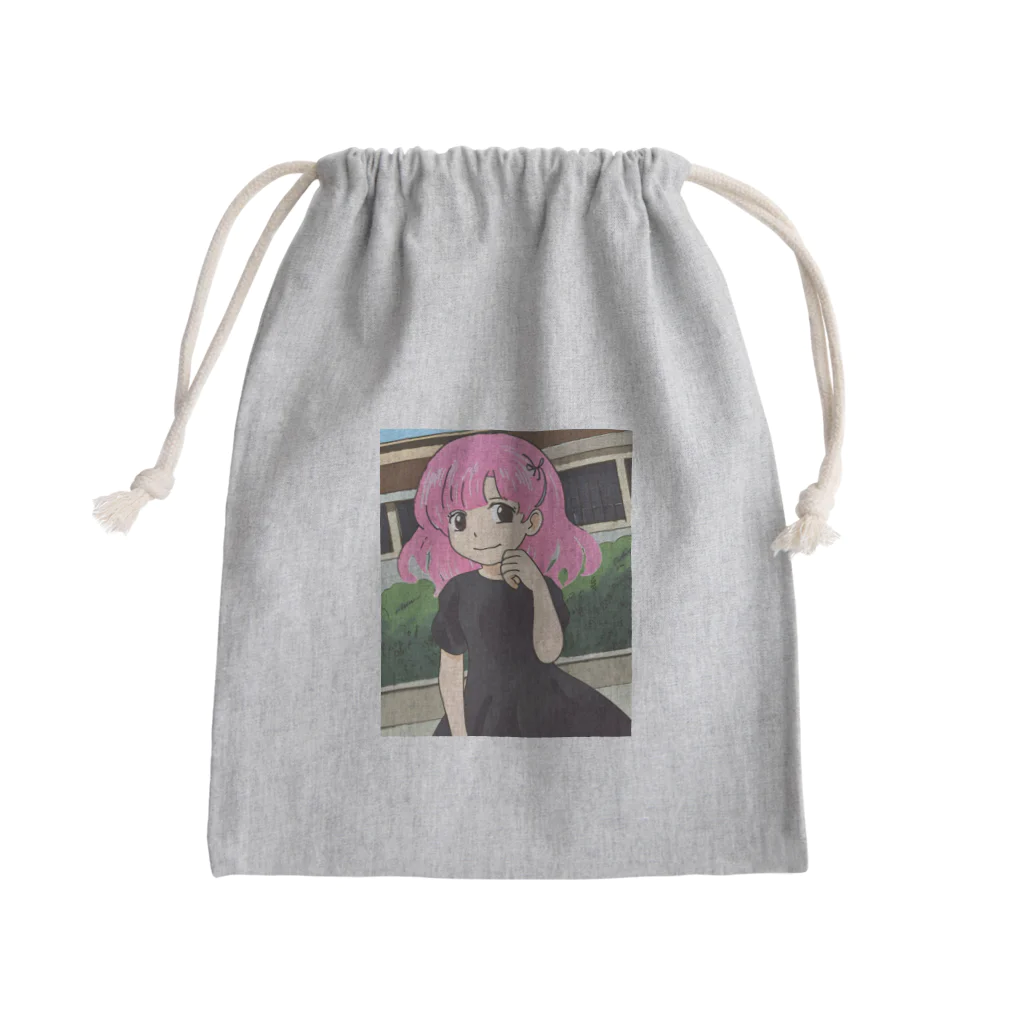 ワンダーワールド・ワンストップのピンク髪の少女③ Mini Drawstring Bag