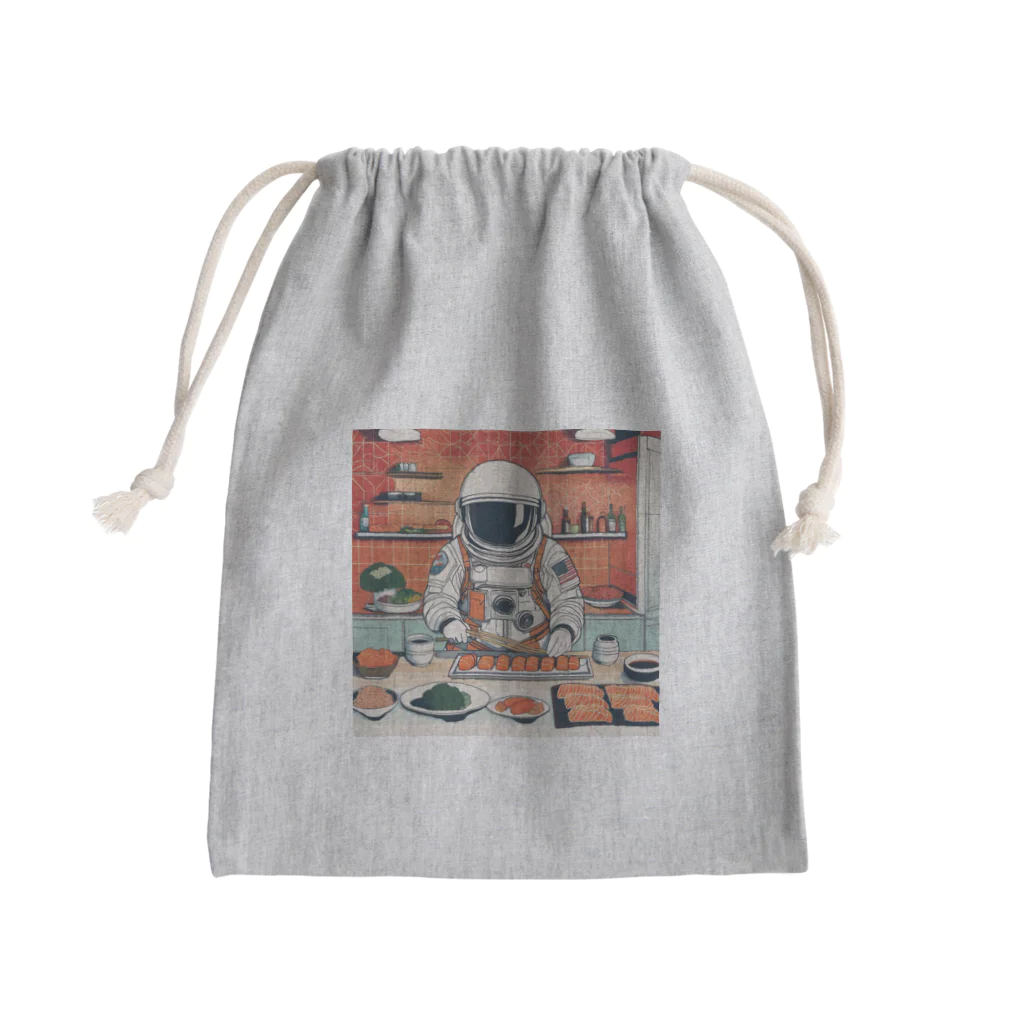 宇宙開発デザイン科のスペースクッキング 寿司編 Mini Drawstring Bag