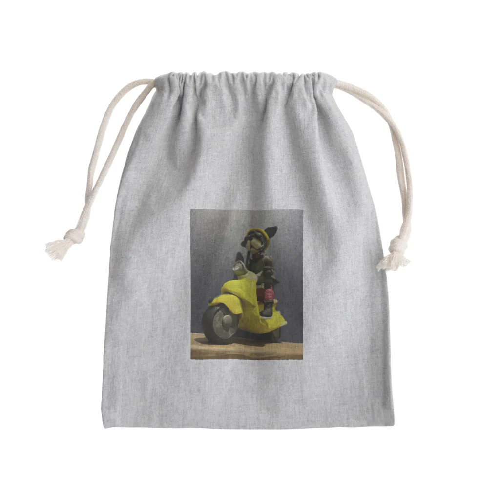 IILIIの犬の散歩 Mini Drawstring Bag