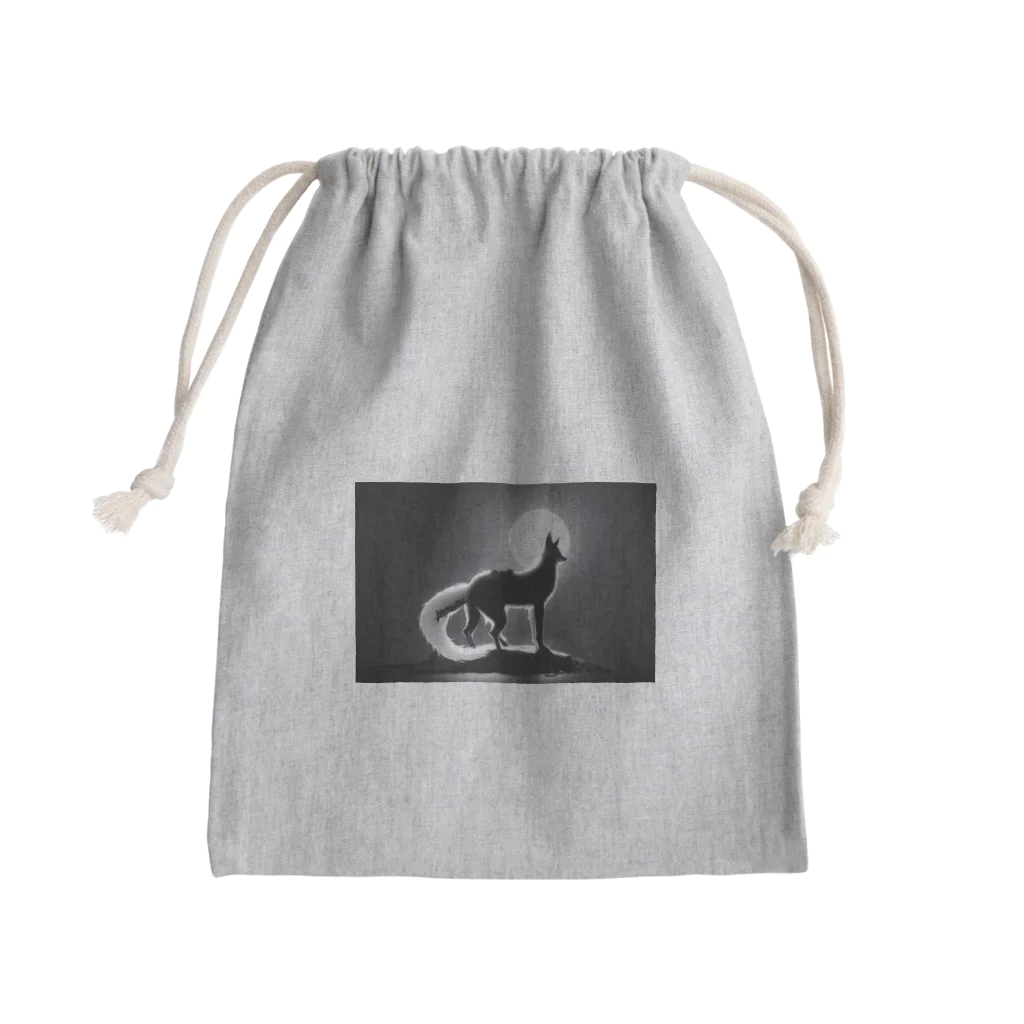 ZZRR12のかっこいい白狐 Mini Drawstring Bag