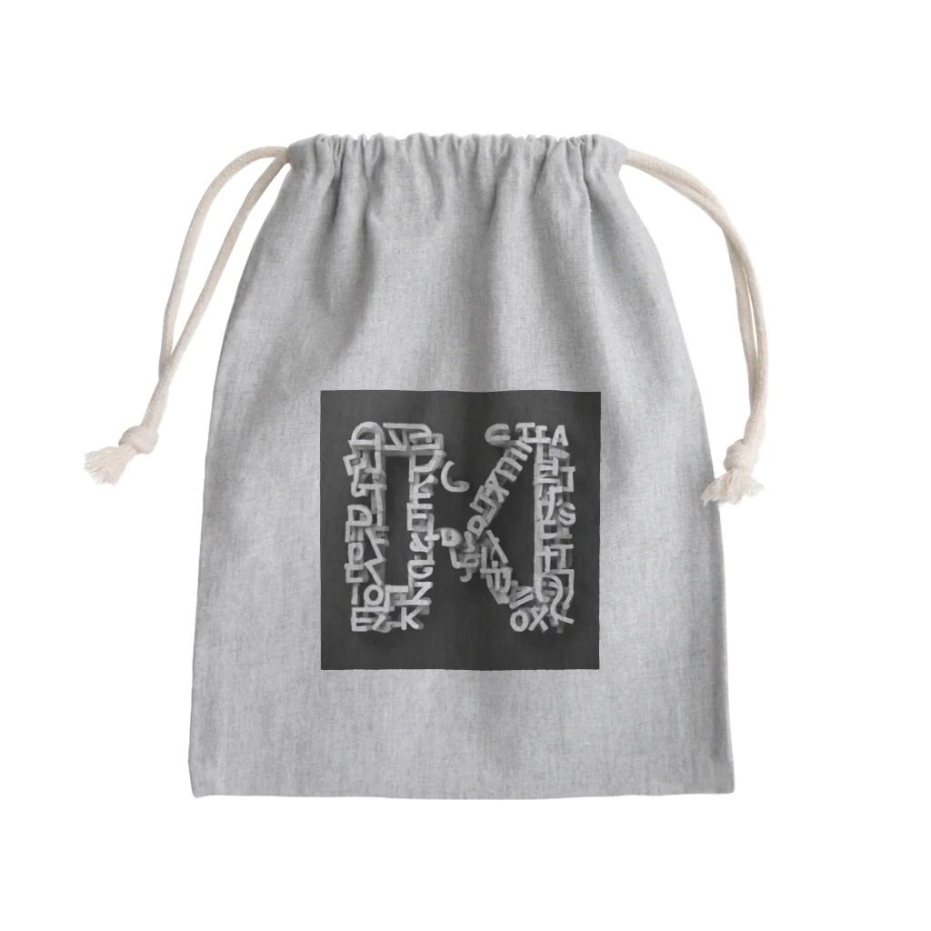 mini_asuのアルファベットデザイン Mini Drawstring Bag