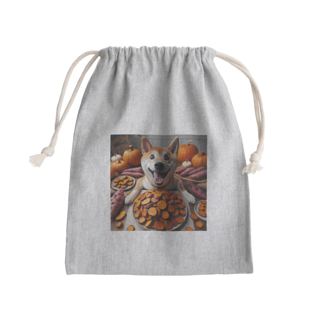 0416artの焼き芋美味しいわん！ Mini Drawstring Bag