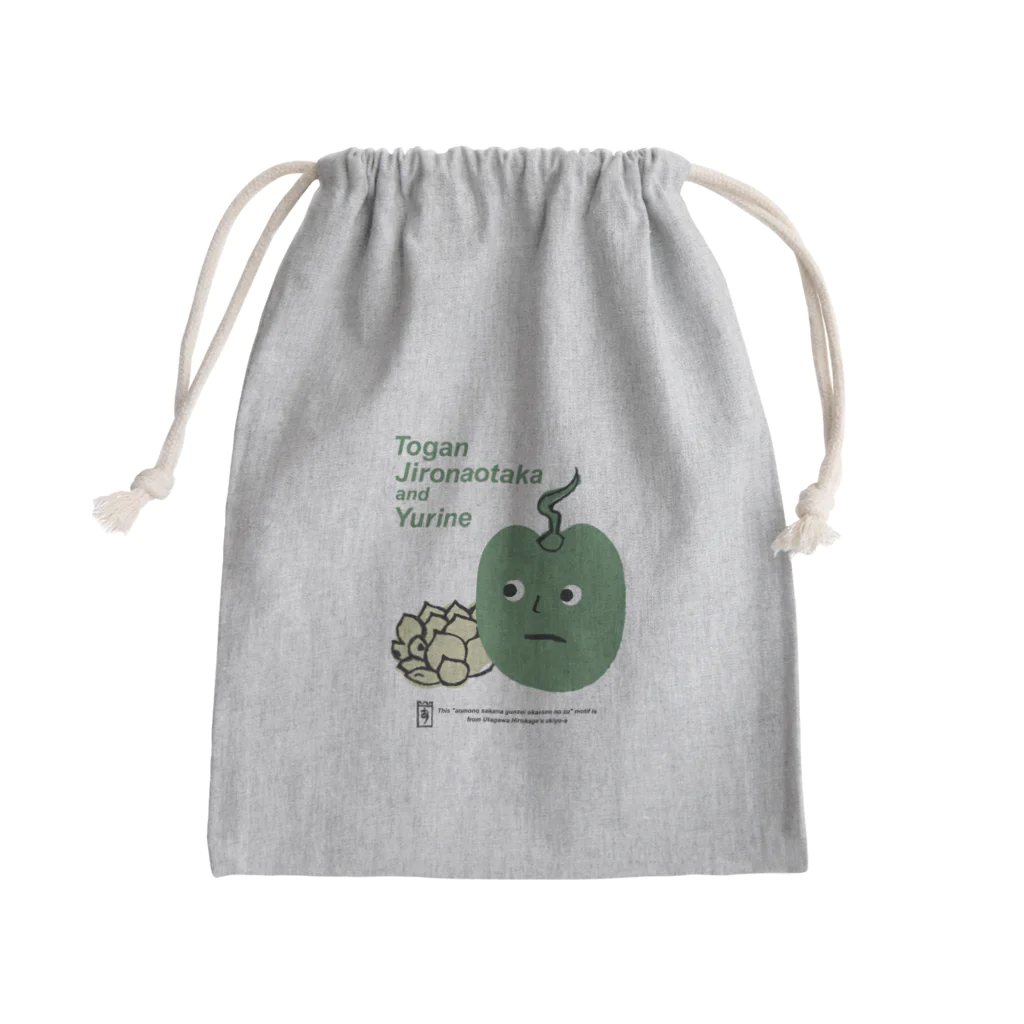 浮世の浮世絵の広景「青物魚軍勢大合戦之図」モチーフ／布小物_03 Mini Drawstring Bag