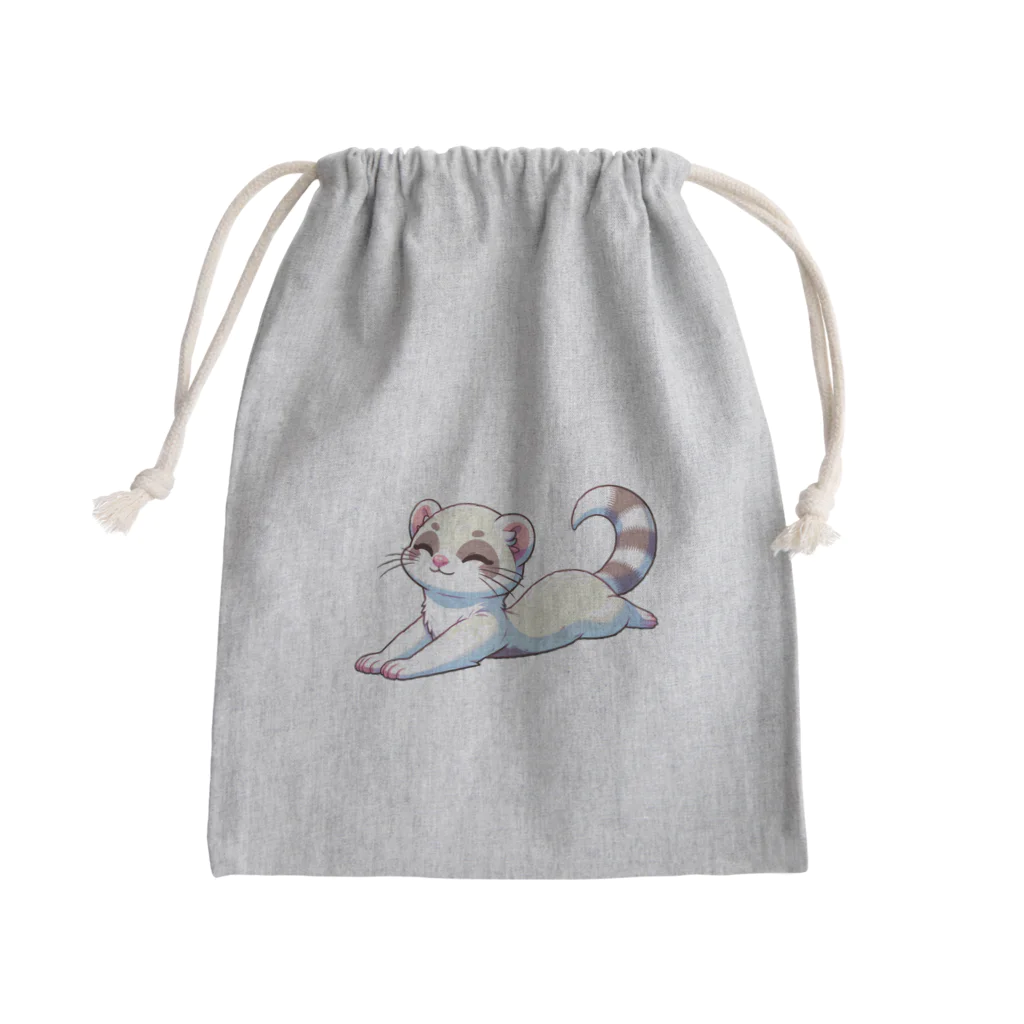 べっち©︎ののんびりフェレットちゃん🐾 Mini Drawstring Bag