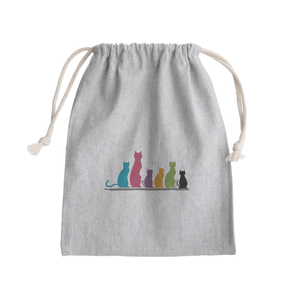 きら星の猫えんぴつ Mini Drawstring Bag