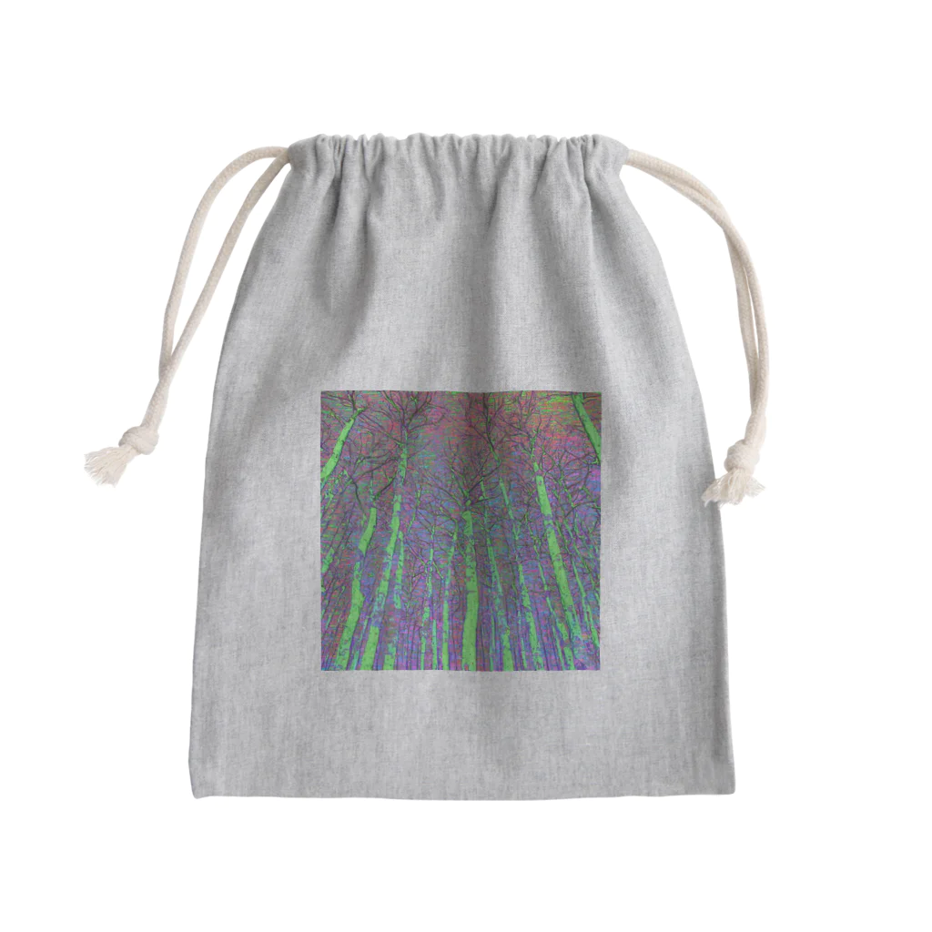 水草のサイケデリックな林 Mini Drawstring Bag