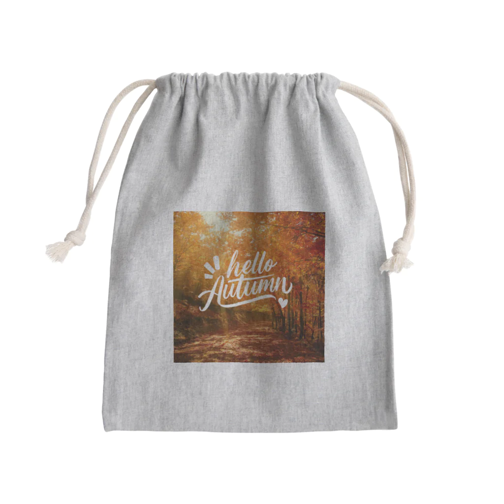 KSK SHOPのHELLO AUTUMN Mini Drawstring Bag