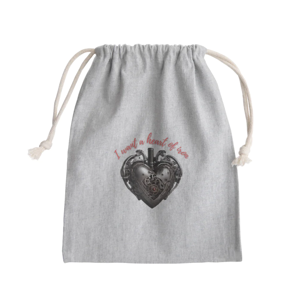 Love and peace to allの鉄の心臓が欲しい Mini Drawstring Bag