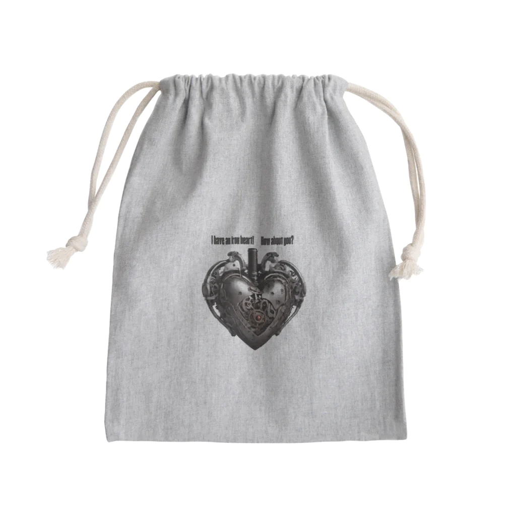 Love and peace to allの私は鉄の心臓を持っています Mini Drawstring Bag