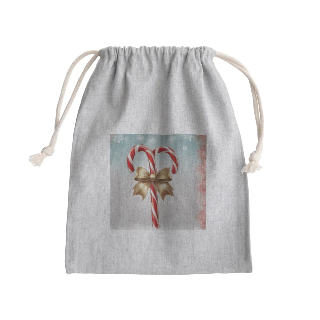 千裕アトリエ（いつもありがとう）のキャンディケイン（Candy Cane） Mini Drawstring Bag