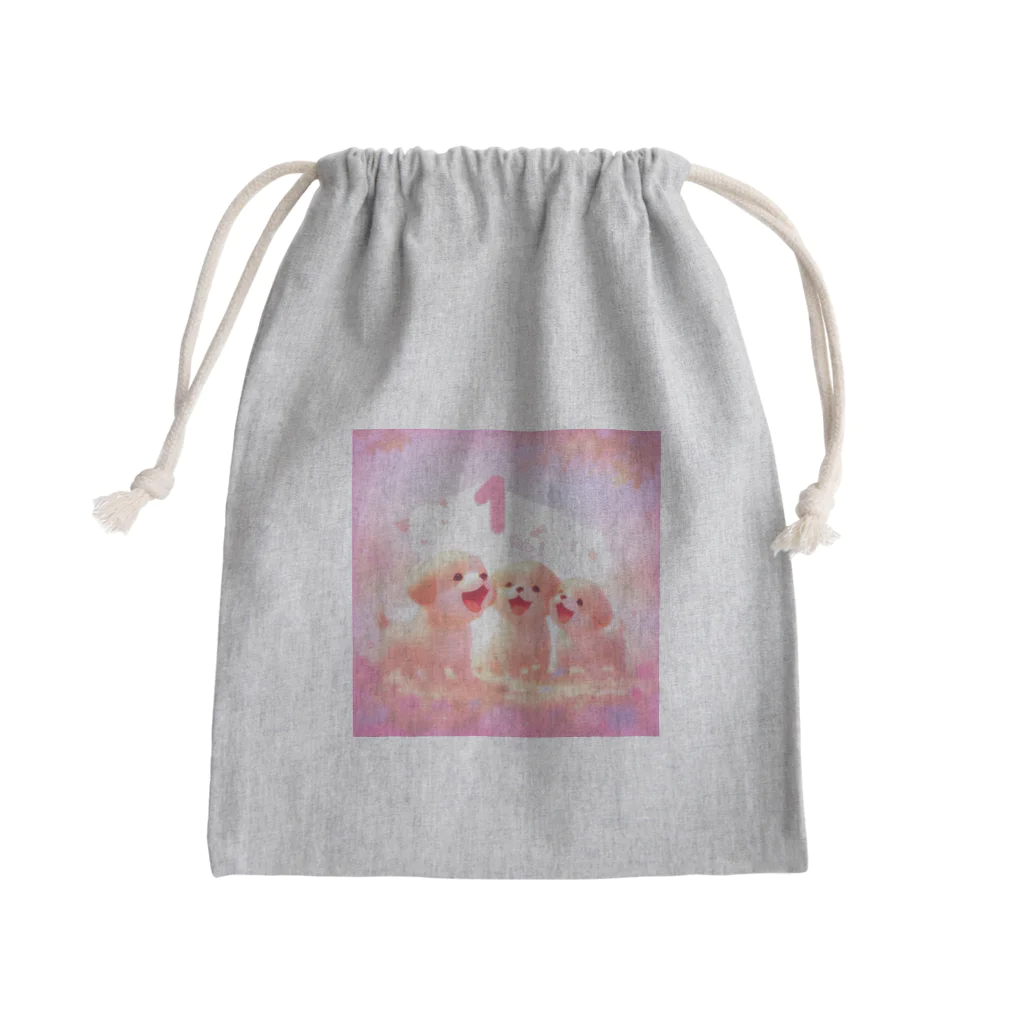 ttm100のわんわーわん Mini Drawstring Bag