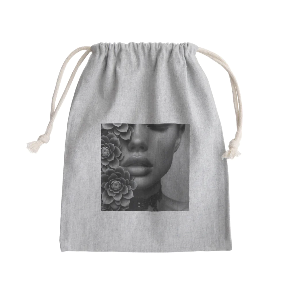 影のアートショップの花の囁き Mini Drawstring Bag