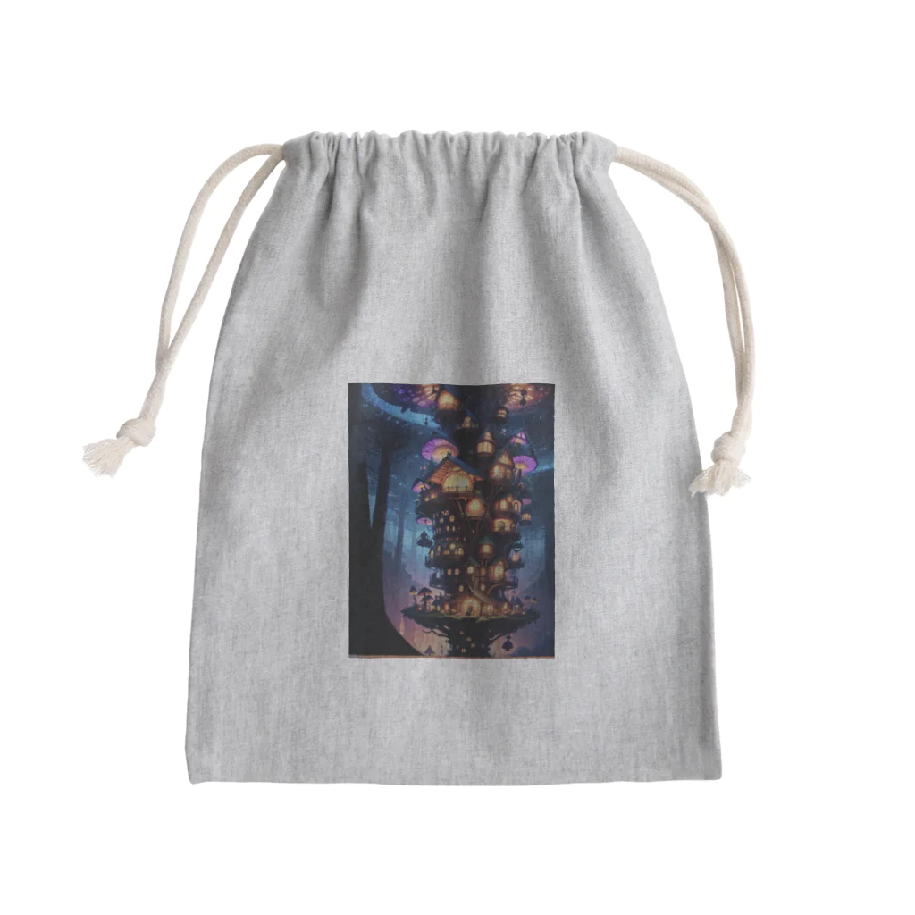 mamichin1122の巨大なキノコのお家 Mini Drawstring Bag