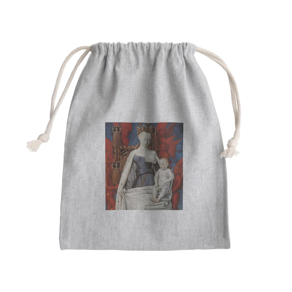 世界美術商店の聖母子と天使たち / Virgin and Child Surrounded by Angels Mini Drawstring Bag