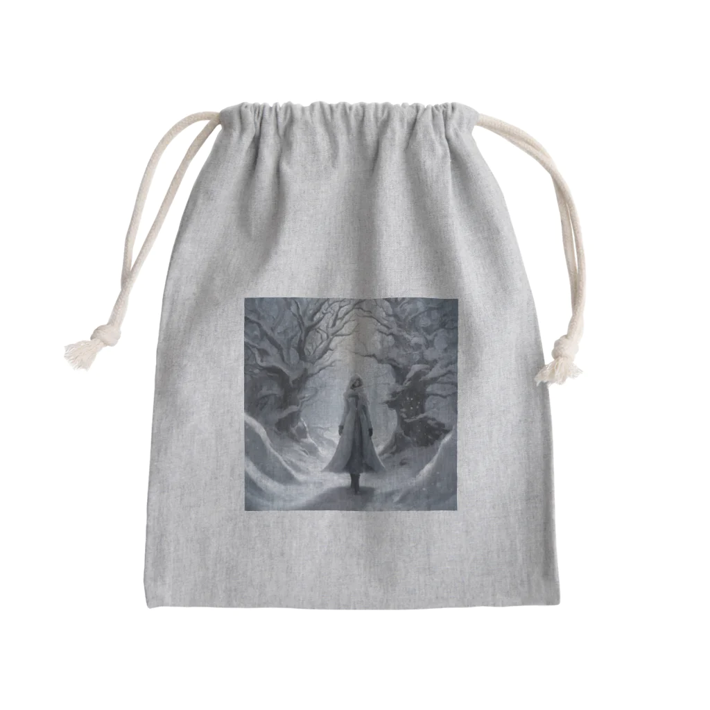 花和の雪の魔女 Mini Drawstring Bag