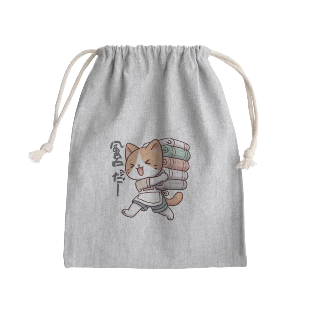 happyhoneyshoppeのにゃんこ介護士 Mini Drawstring Bag