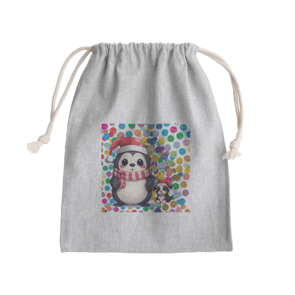 MistyStarkのペンギン犬 Mini Drawstring Bag
