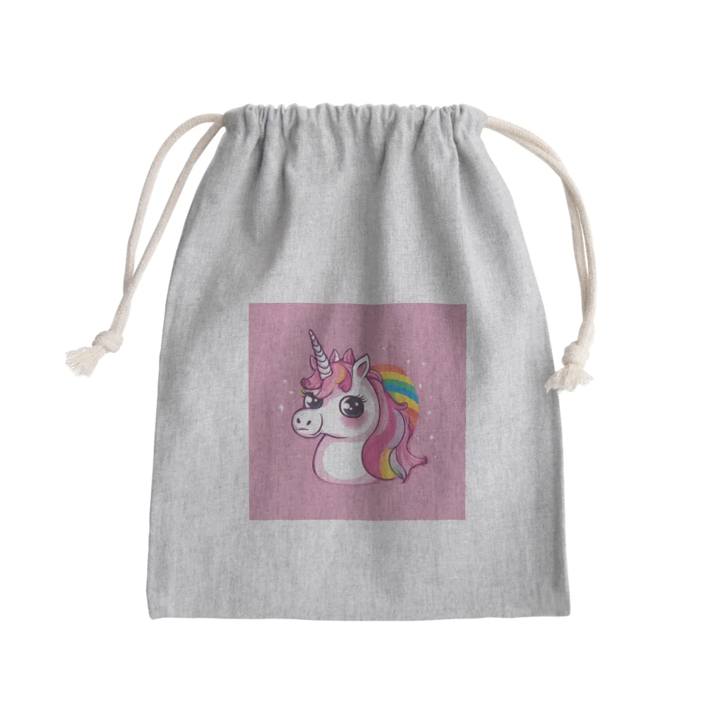 unicorn_dreamsの夢の国のピンクのユニちゃん Mini Drawstring Bag