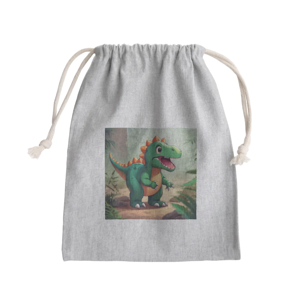 churu33の可愛い恐竜イラストグッズ Mini Drawstring Bag