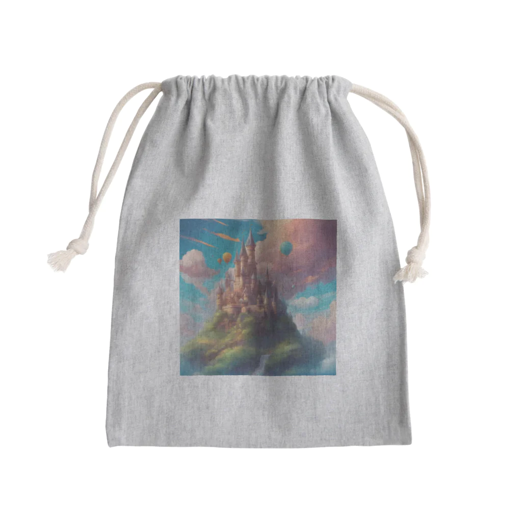 G7のショップの幻想の楽園  Fantasy Haven Castle Mini Drawstring Bag