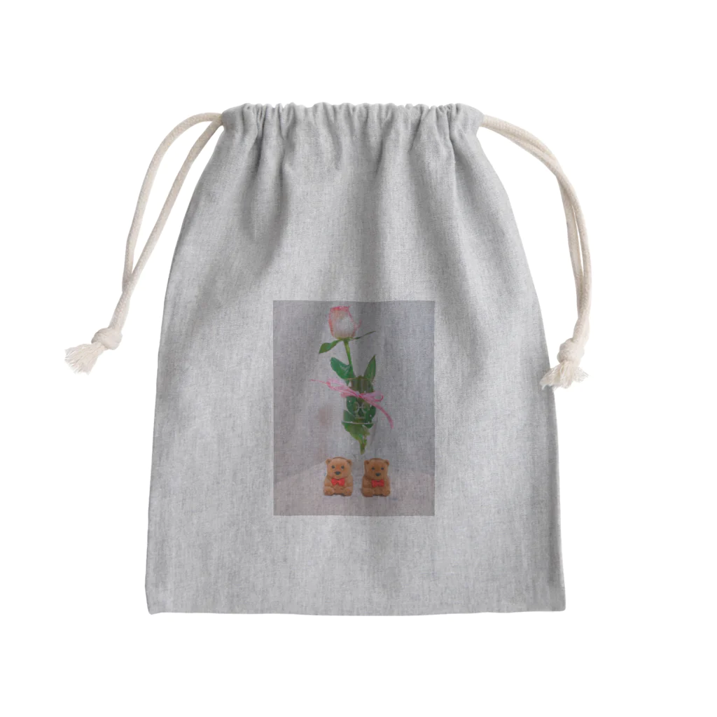 うお座のバラとクマ Mini Drawstring Bag