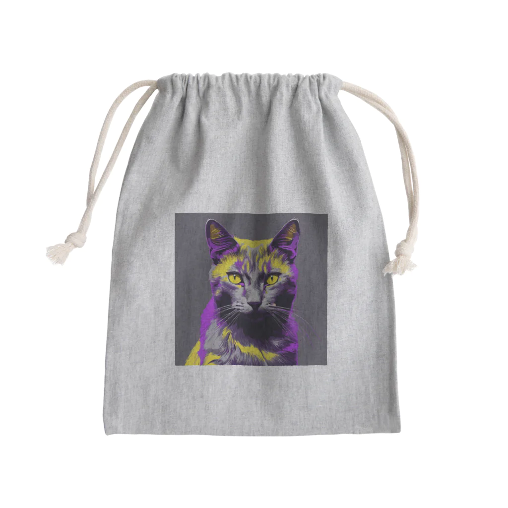 ながさわショップのnight cat Mini Drawstring Bag