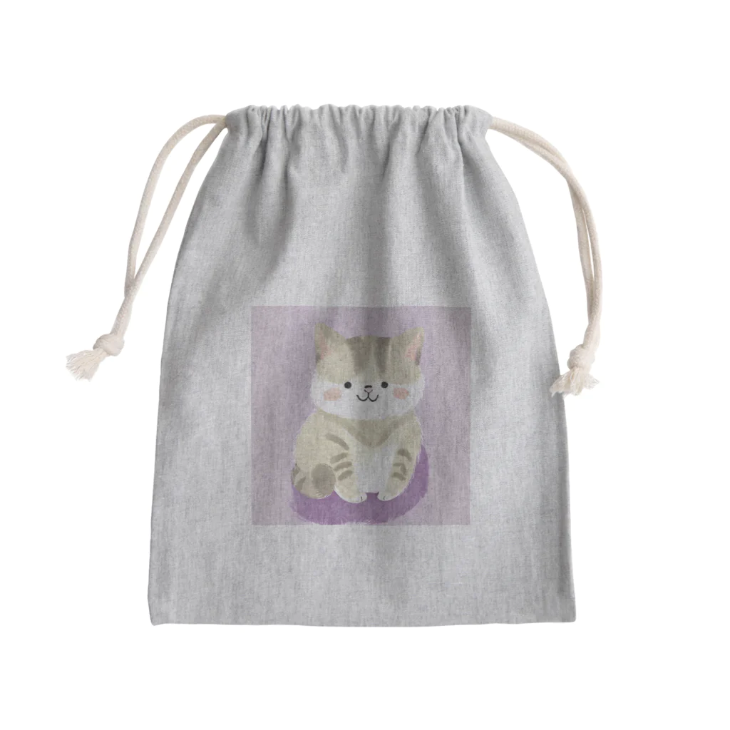 猫の水彩画の猫の水彩画グッズ Mini Drawstring Bag