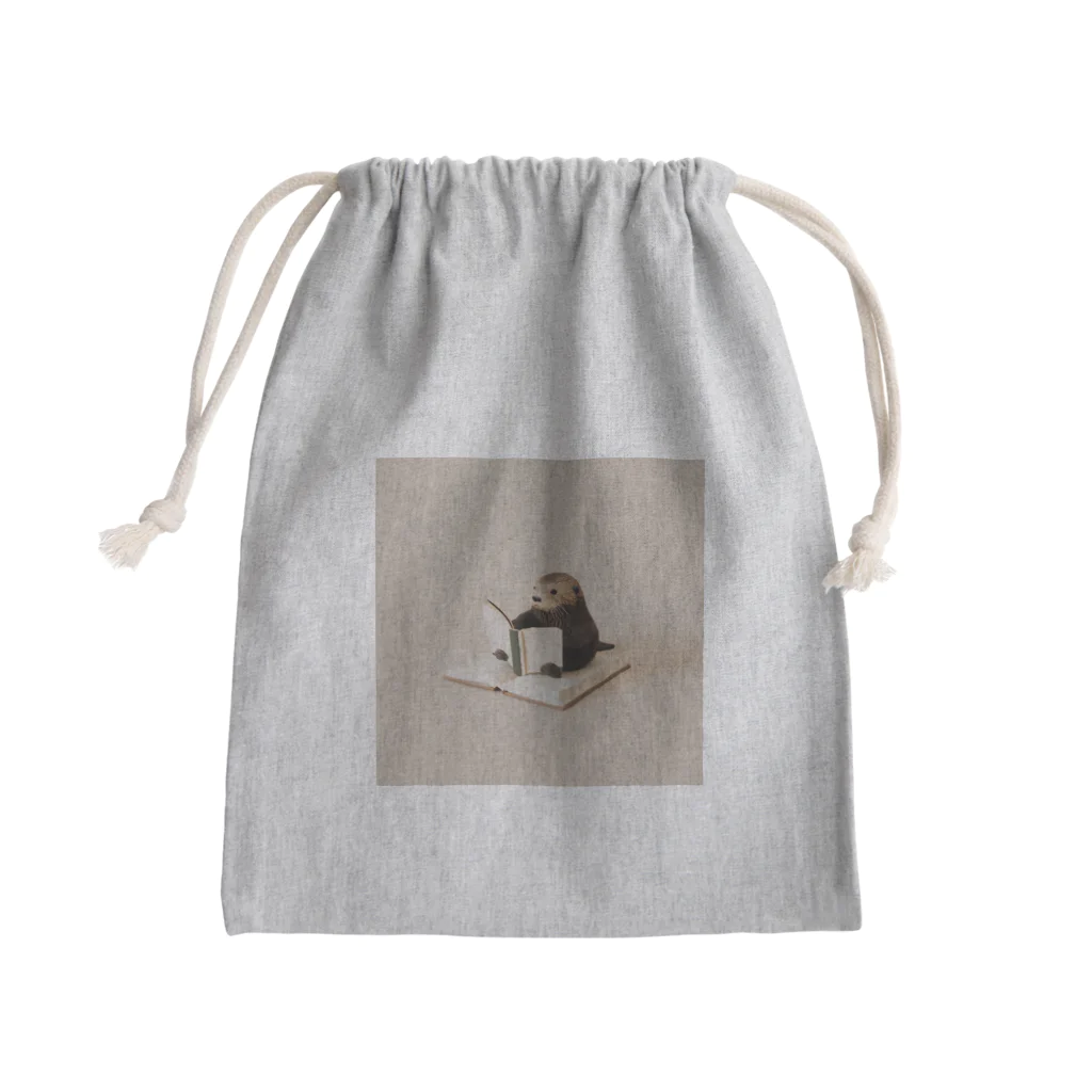 sanchaegの本だいすきラッコくん🦦 Mini Drawstring Bag