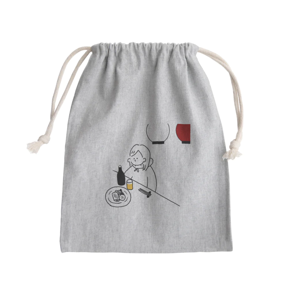 もぐ@酒場とおつまみ日記のビールとおでん Mini Drawstring Bag